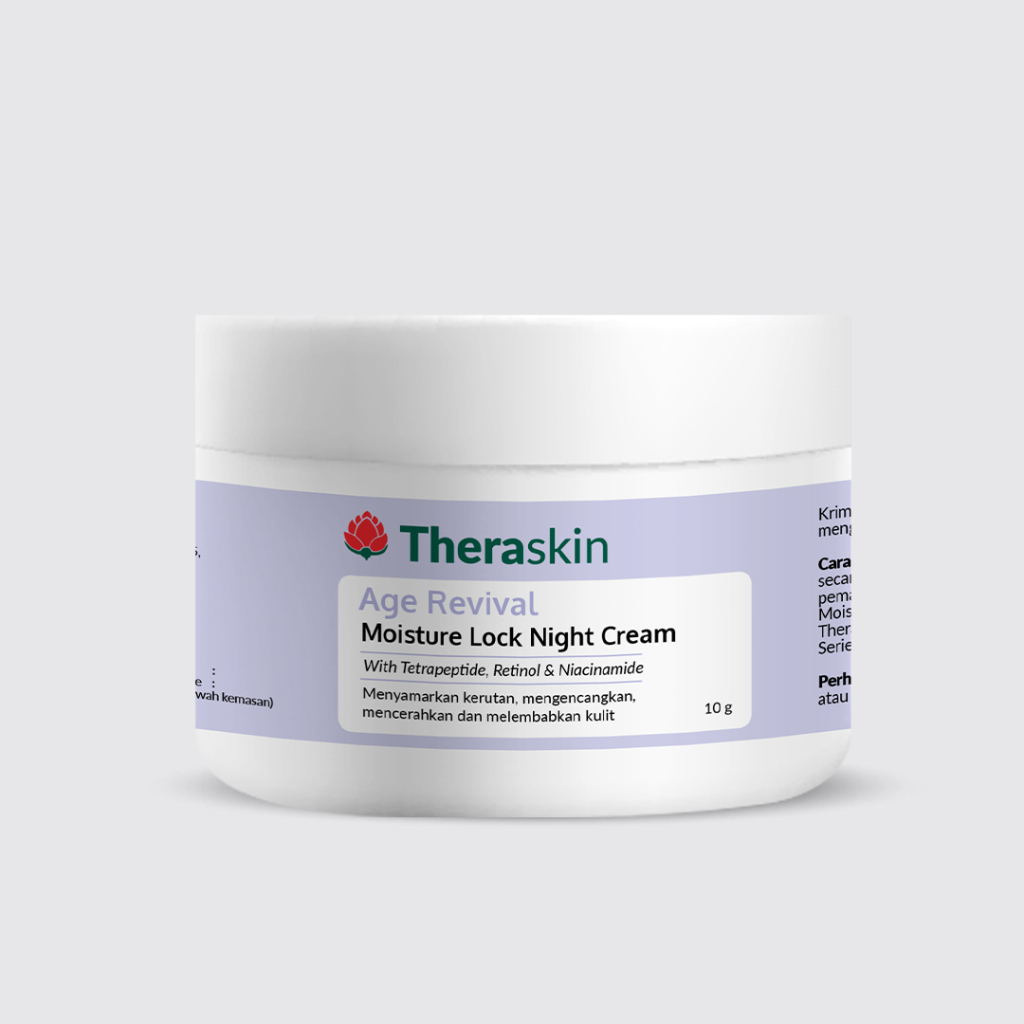 Theraskin BPOM Age Revival Moisture Lock Night Cream 10gr - Krim Malam Glowing Anti Aging & Flek