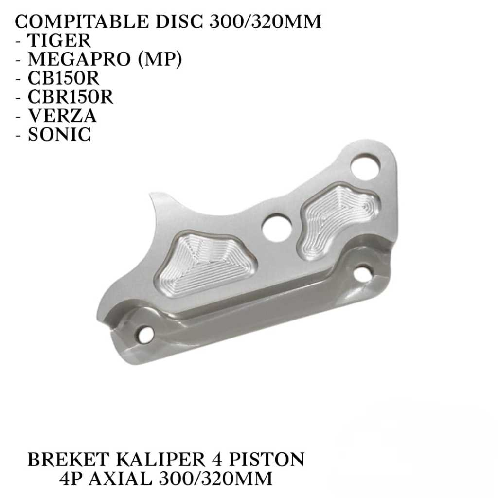 BREKET KALIPER BIGPOT AXIAL 4P 4 PISTON DEPAN KANAN FORMULA 8.1 KTC DISC CAKRAM 300MM 320 MM TIGER S