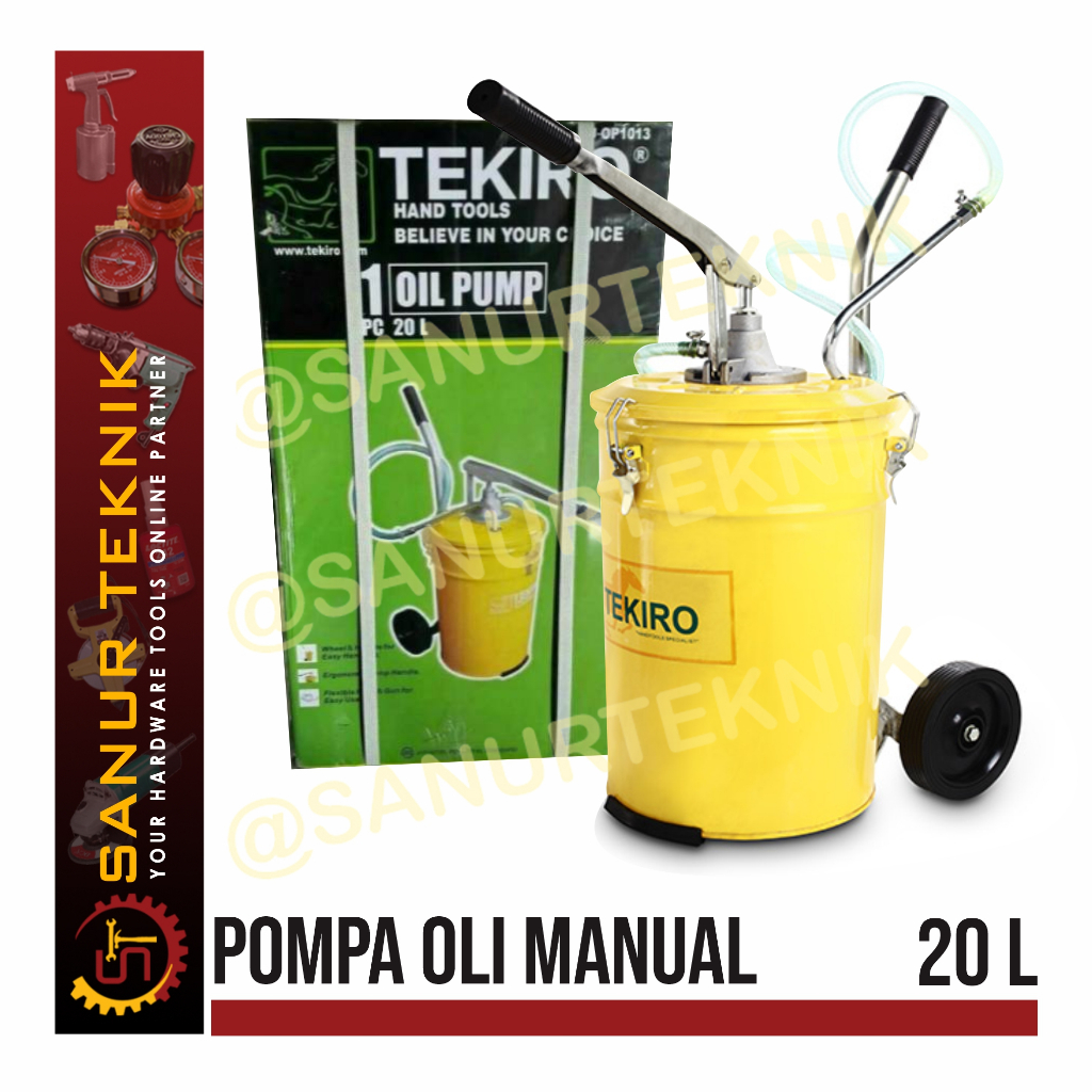 TEKIRO Oil Pump Drum / Pompa Oli Manual Drum 20L 20 L 20 Liter 20Liter