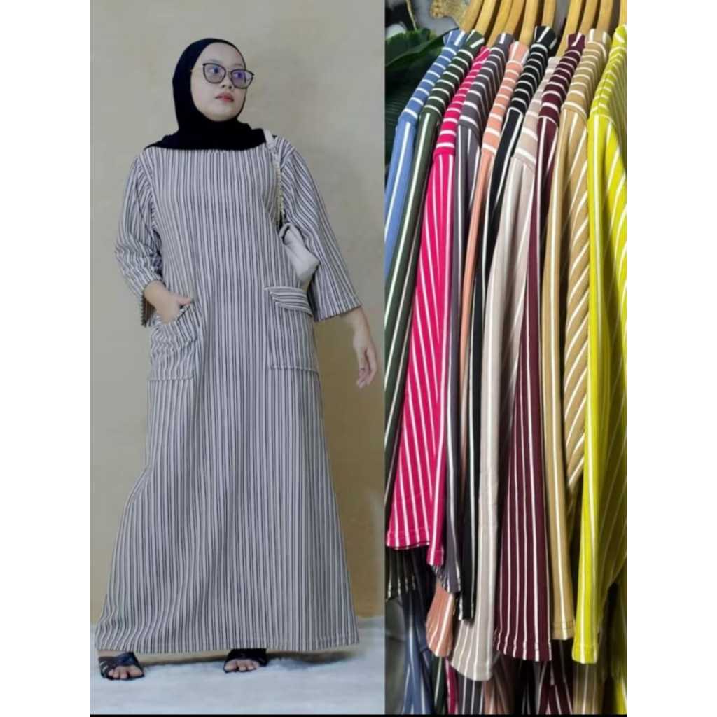 Gamis Salur Jumbo / Gamis Kabita Salur Knit Jumbo Ld 120