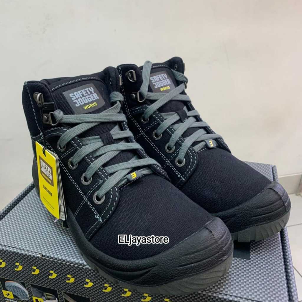 Sepatu Safety Jogger Desert Black 100% Original - Sepatu Shoes Jogger Desert Berkualitas