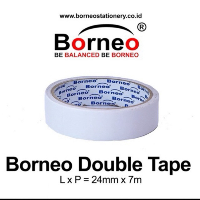 

Double Tape Borneo 24mm selotip isolasi bolak balik