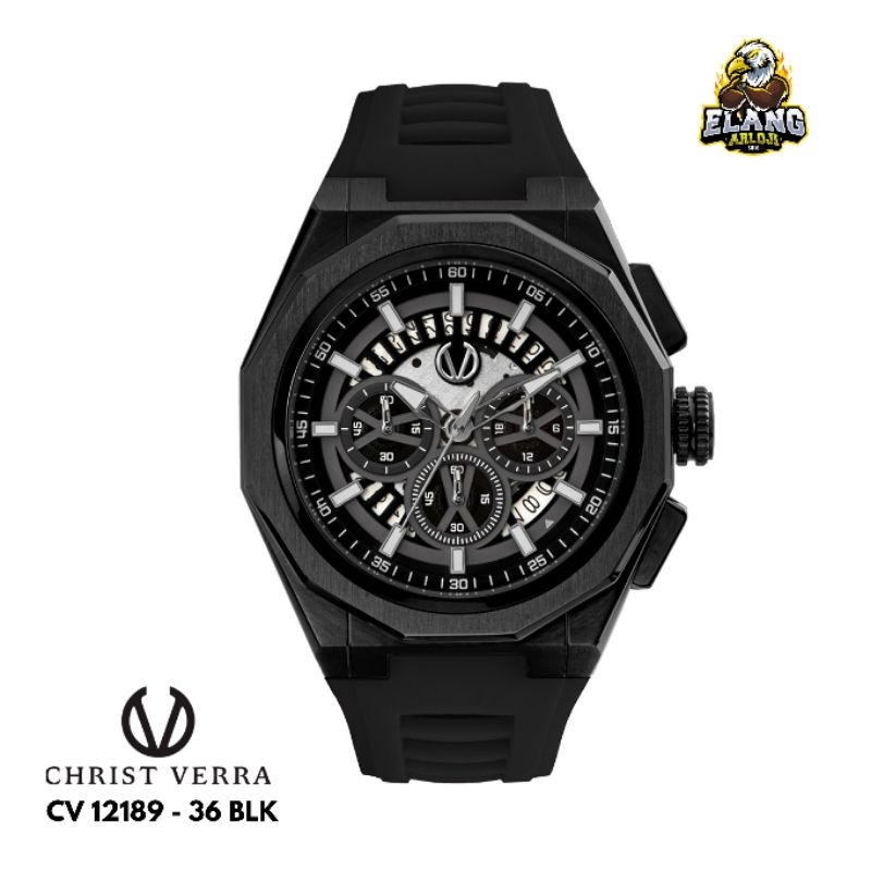 JAM TANGAN PRIA CHRIST VERRA CV 12189G-36 BLK ORIGINAL