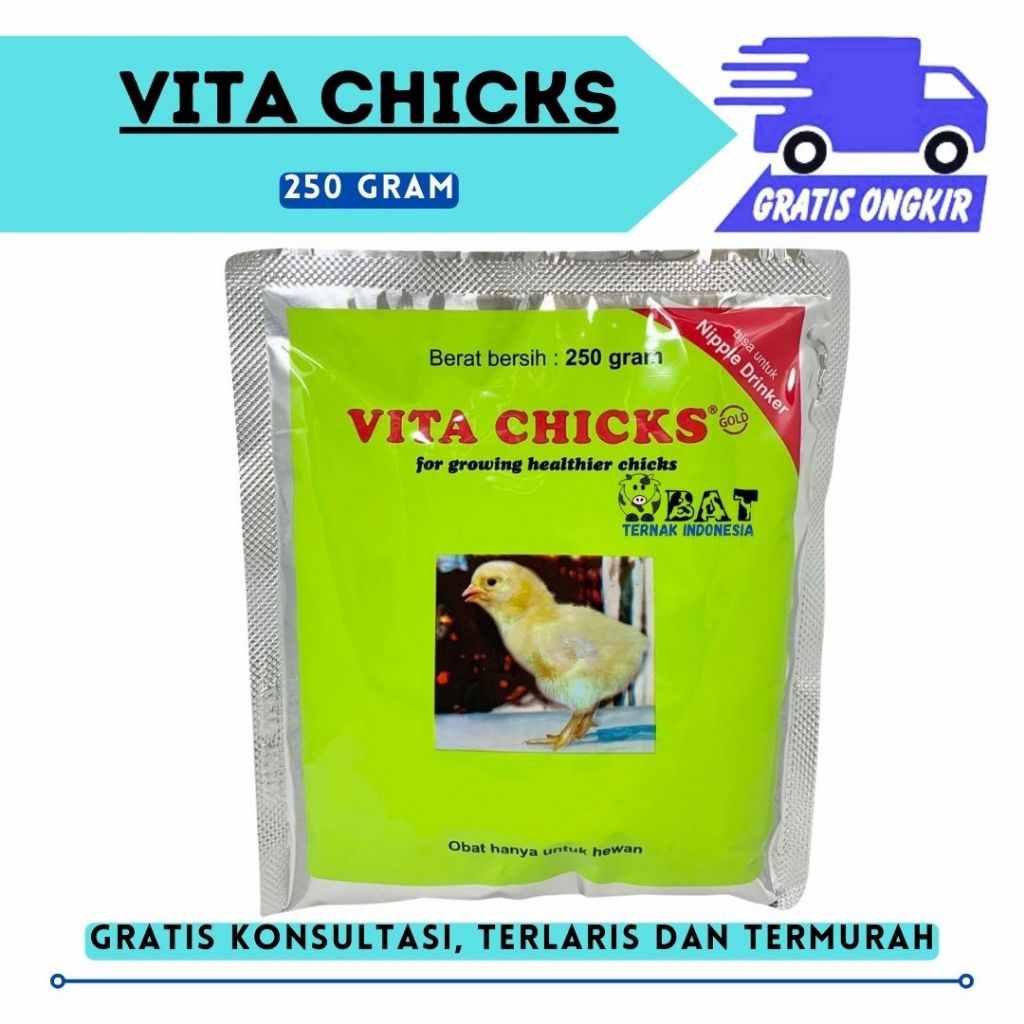 VITACHICK 250 gram - MEDION - Multivitamin Pertumbuhan Anak Ayam Burung Vita