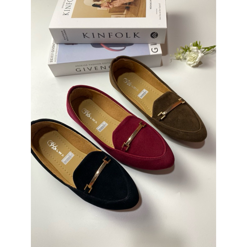 Flatshoes wanita terbaru sepatu wanita kekinian sepatu balet wanita||besi lurus doblesweet_ZAYA