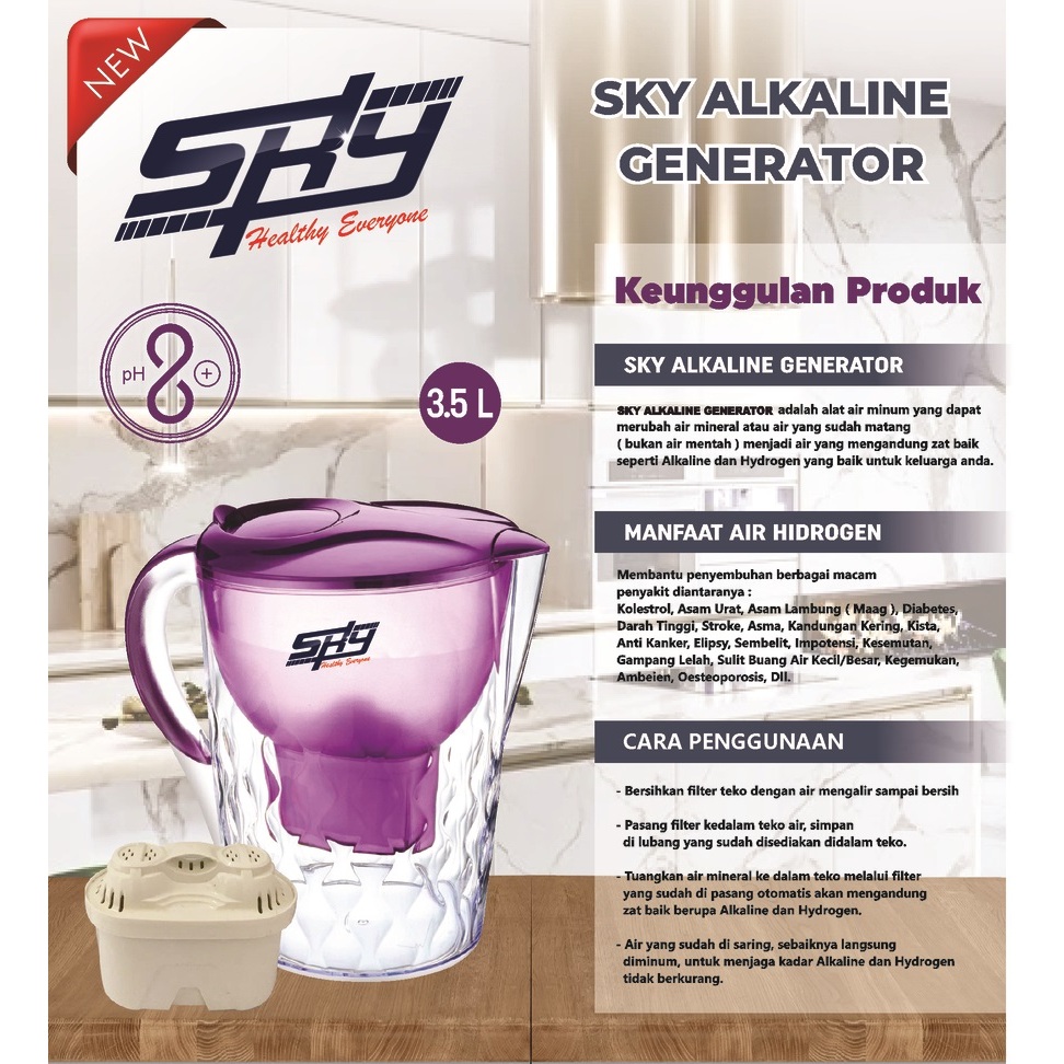 SKY WATER PITCHER TEKO ALKALINE