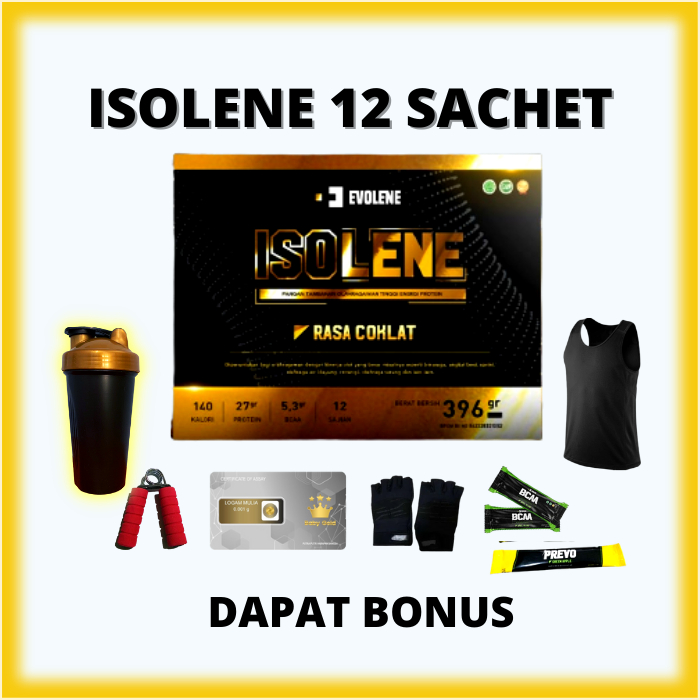 

Evolene Isolene 396gr/12 Sachet - Suplemen fitness pembentuk Otot