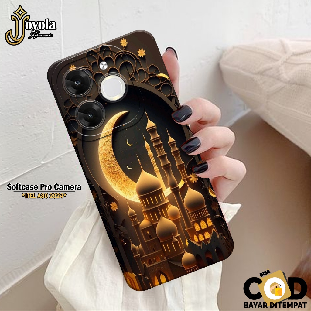 JOYOLA Case ITEL A80 2024 Terbaru - Fashion Case Masjid - Softcase ITEL A80 2024 - Pro Camera - Casi