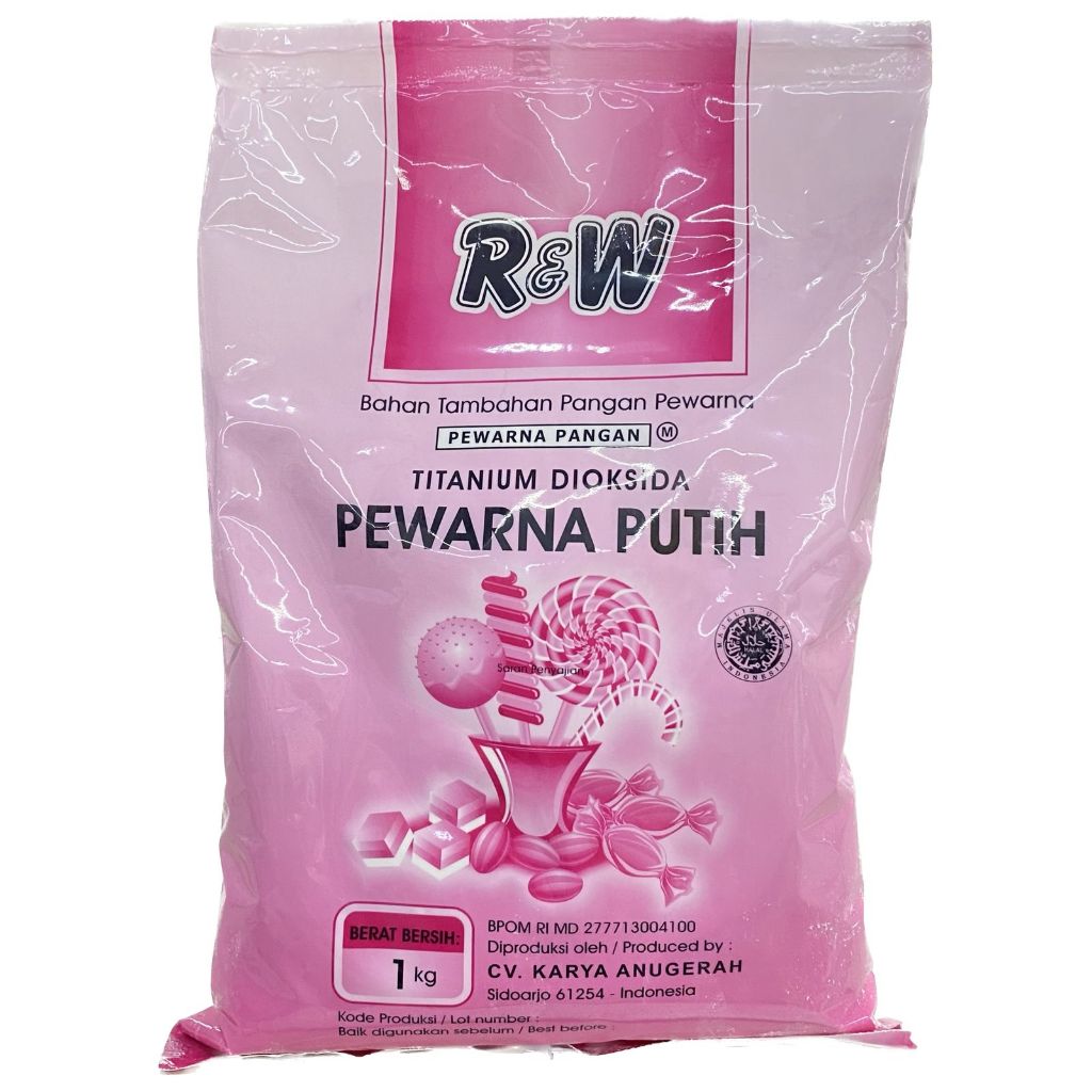 

TITANIUM DIOKSIDA PEWARNA PUTIH MAKANAN MERK R&W