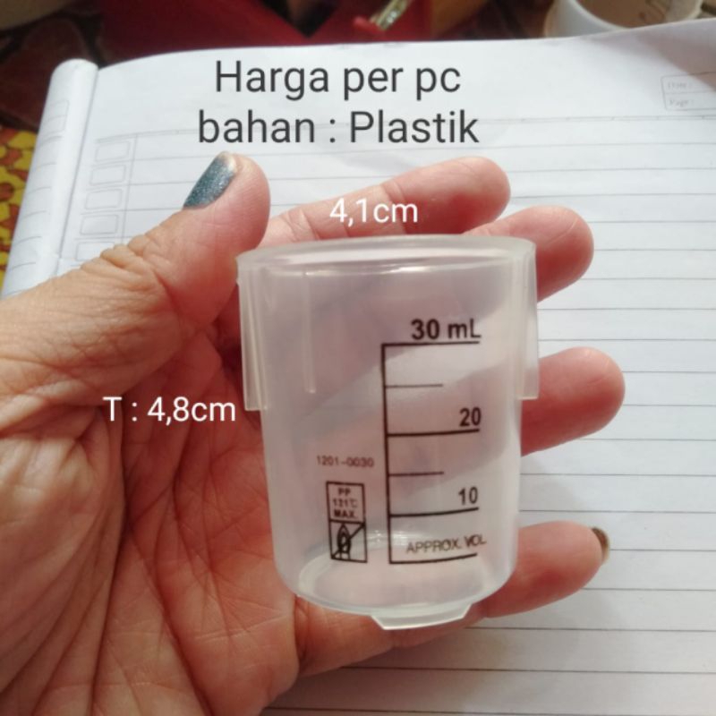 Gelas Takar Plastik 30ml Gelas Ukur Plastik 30ml