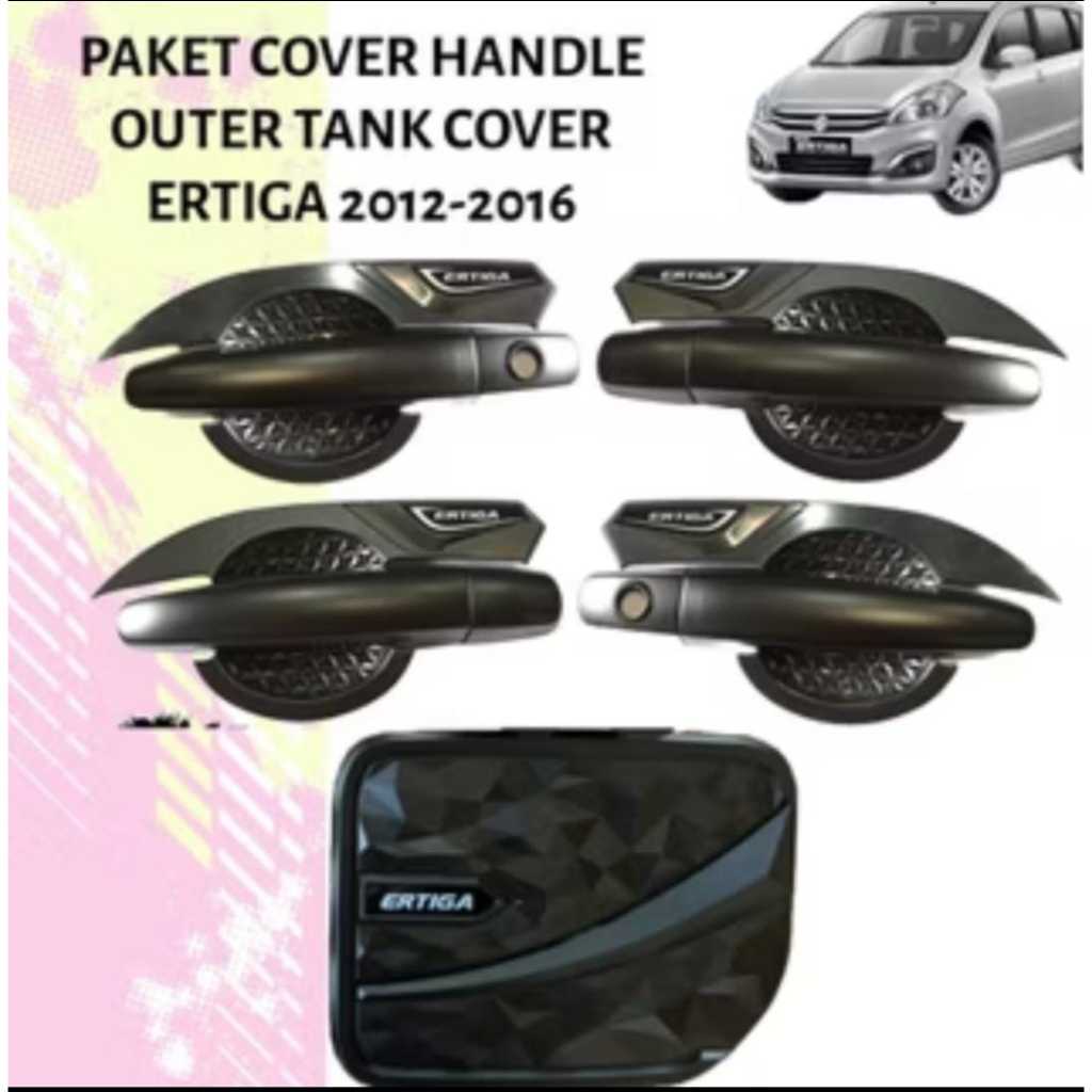 Paket outer handle + tank cover mobil ertiga 2012-2013 hitam