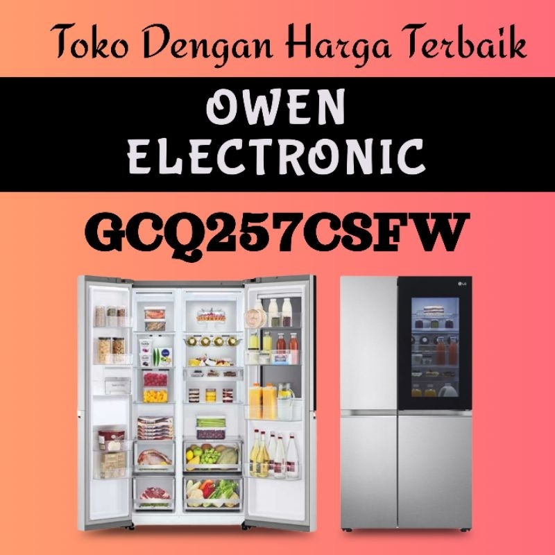 LG KULKAS INSTAVIEW SIDE BY SIDE REFRIGERATOR GCQ257CSFW