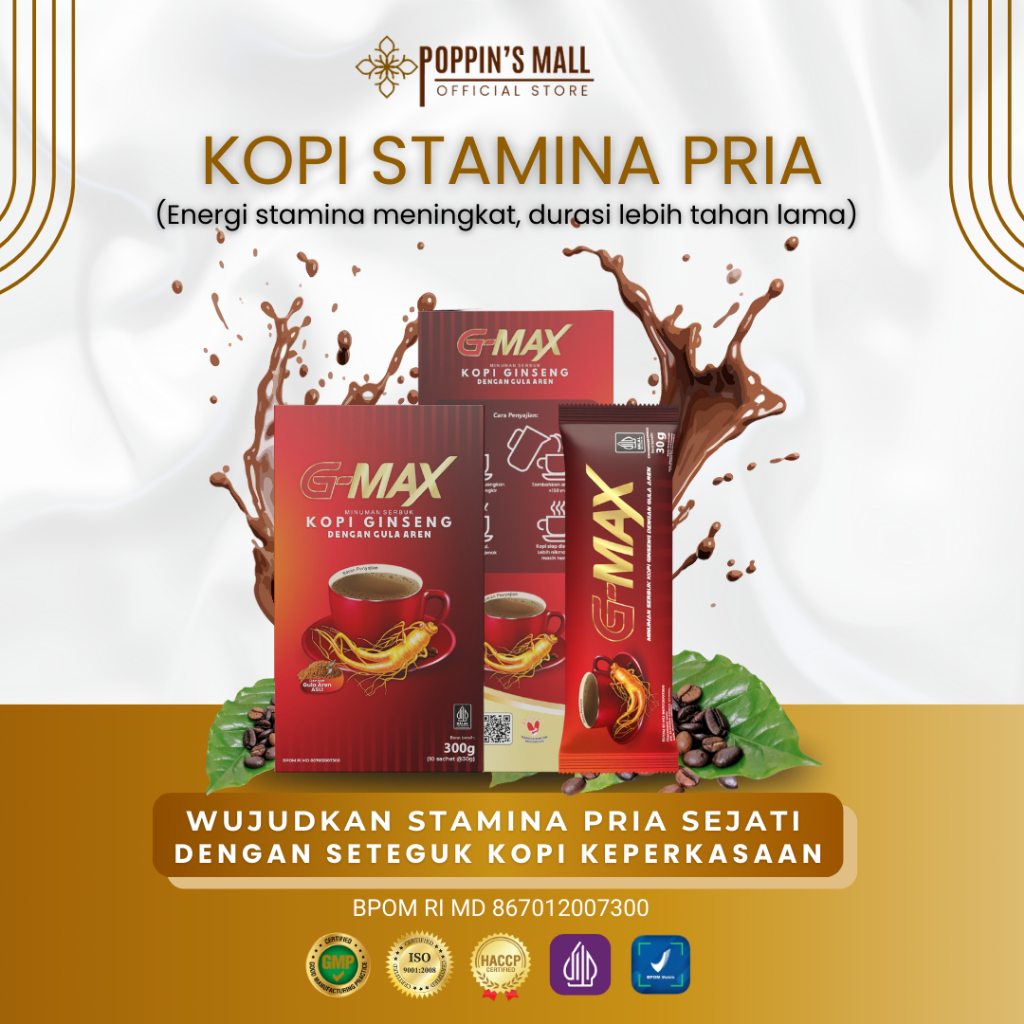 

Minuman Coffee Latte G Max Kopi Stamina Pria Untuk Lebih Lama BPOM Original