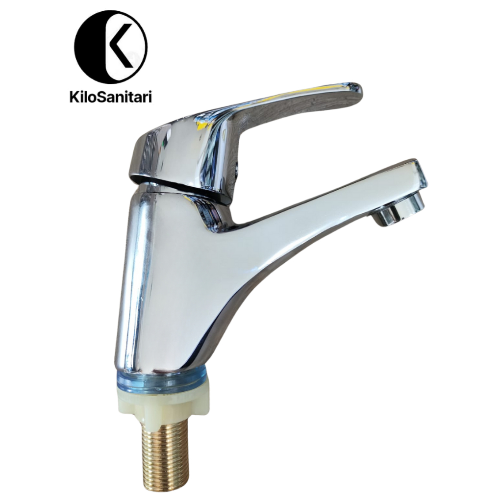 Kran Wastafel Cuci Tangan Up Down model Toto tanpa Merek / Keran Air Angkat Push Up Bodi Besar No Me