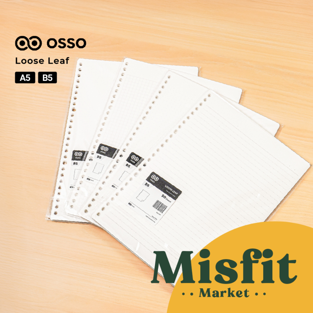 

OSSO Loose Leaf Paper Refill B5 A5 Refil Isi Ulang Kertas Binder