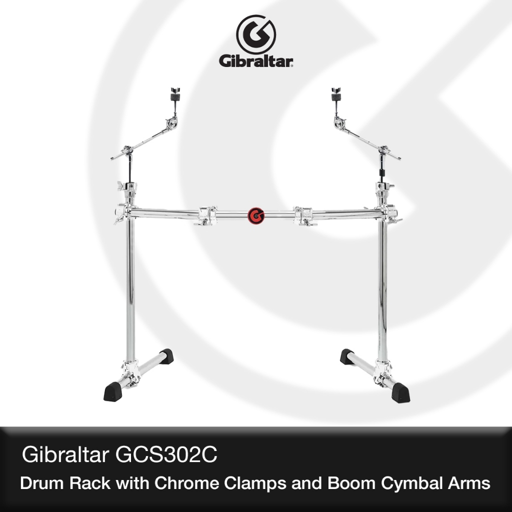 Gibraltar GCS302C Drum Rack with Chrome Clamps and Boom Cymbal Arms