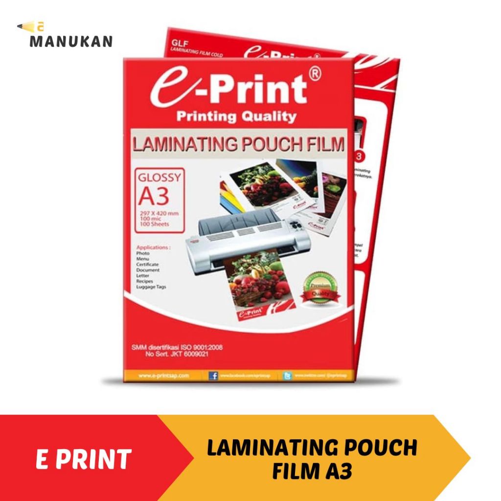 

E-Print Kertas Plastik Laminating Pouch Film A3