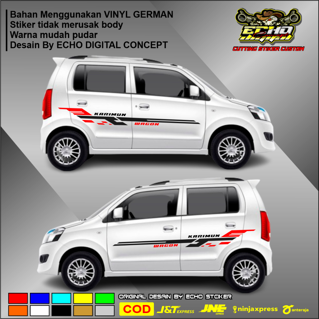 Sticker Mobil Karimun Wagon R Stiker Body Mobil Karimun Stiker Mobil Suzuki
