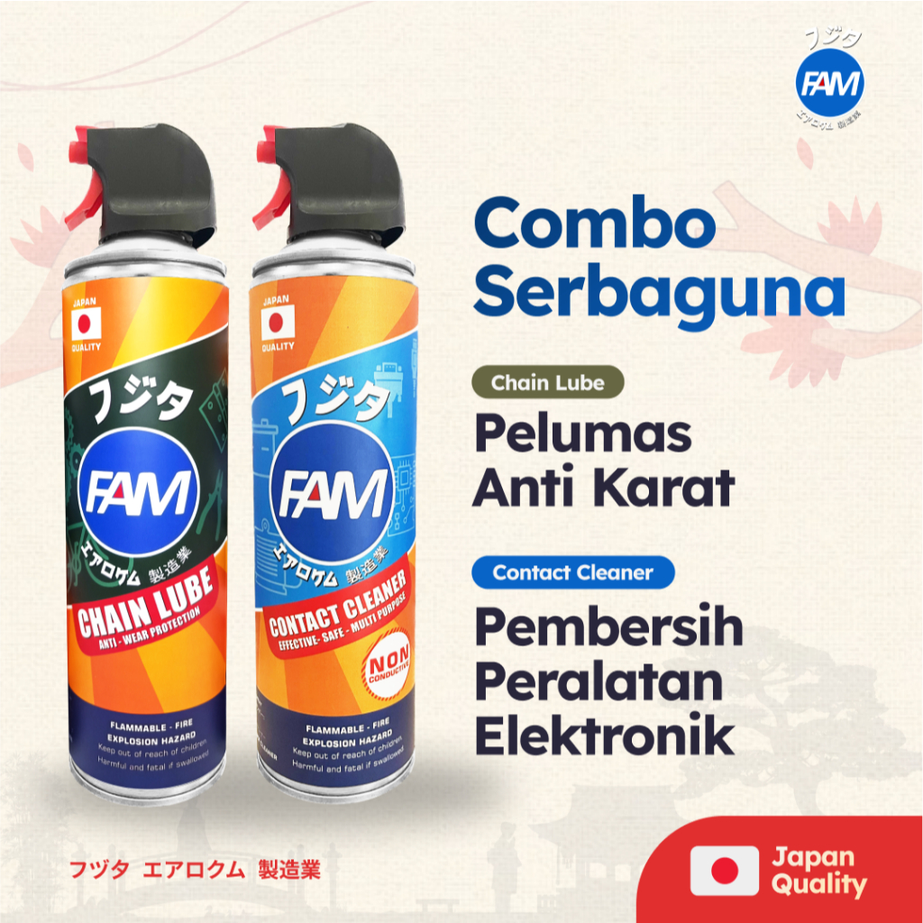 Bundle FAM Chain Lube CL401 & FAM Contact Cleaner CC301 500ML