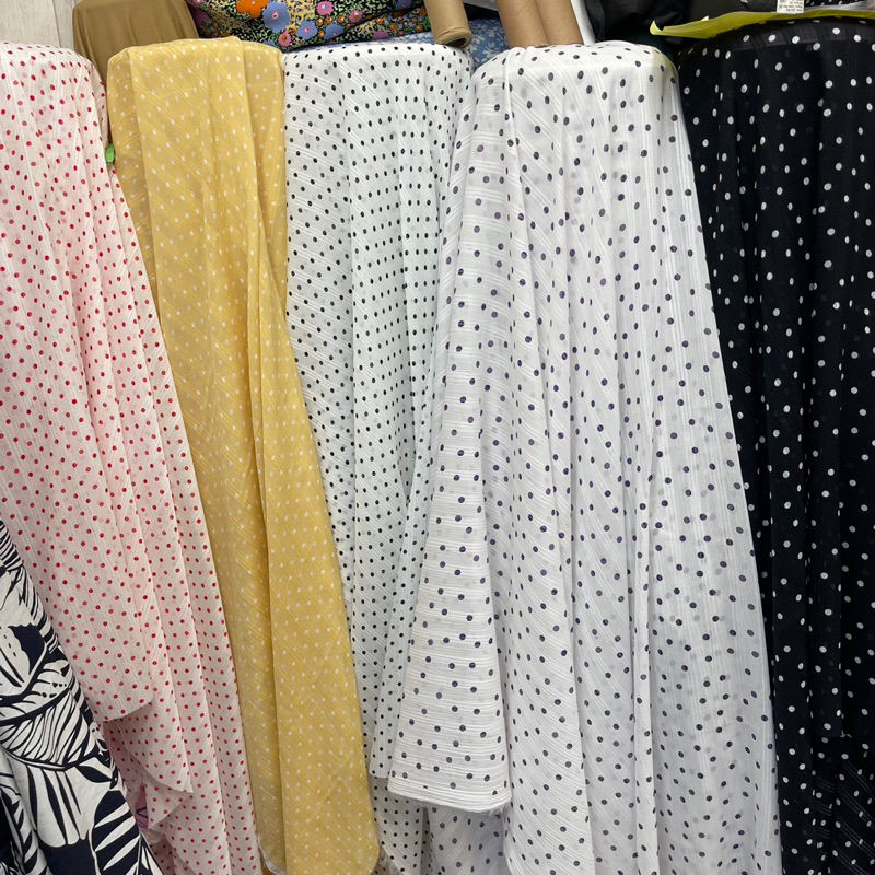 kain Ceruti - Kain Crepe - Sifon Motif - Kain Katun /bahan gamis/kemeja/outer/blouse/bahan hijab/pas