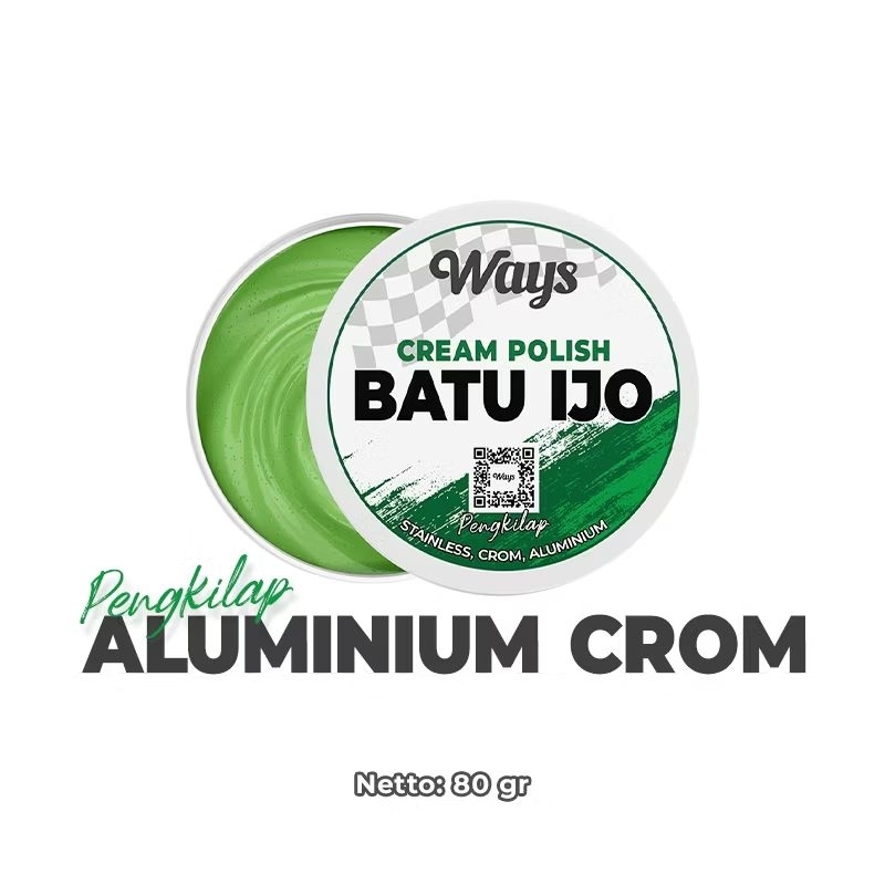 BATU IJO | BATU HIJAU | POLES PENGKILAP ALUMINIUM CROM BESI SEPERTI LANGSOL