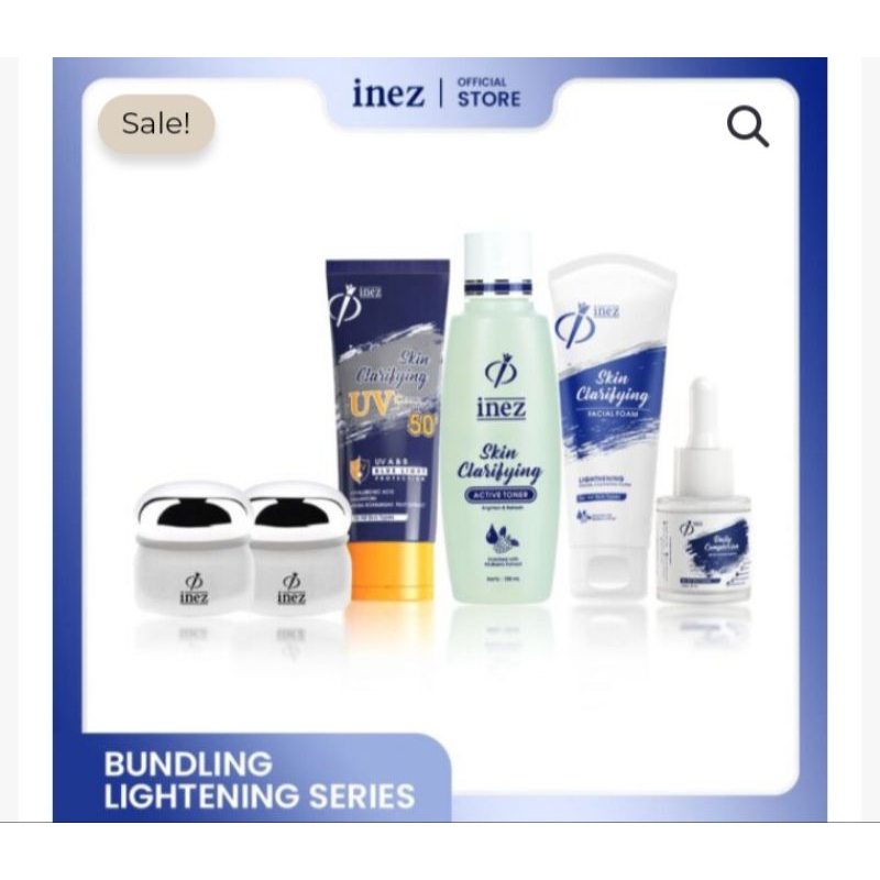 bundling paket skincare ligtening series inez/1 paket skincare bagus