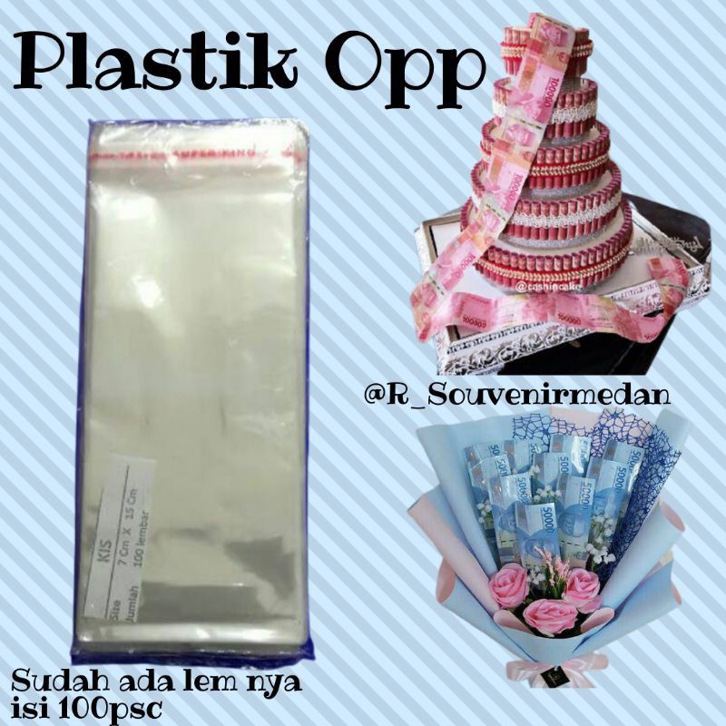 (100psc)Plastik untuk buket/money bouqet/money cake/kue uang/uang Mahar