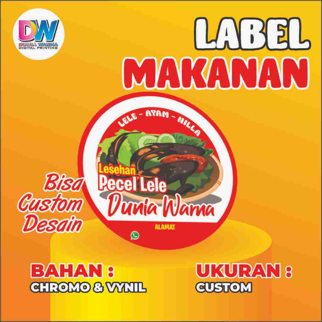 

LABEL MAKANAN CUSTOM/LABEL MAKANAN/LABEL KEMASAN/ STIKER MAKANAN/ STICKER KEMASAN