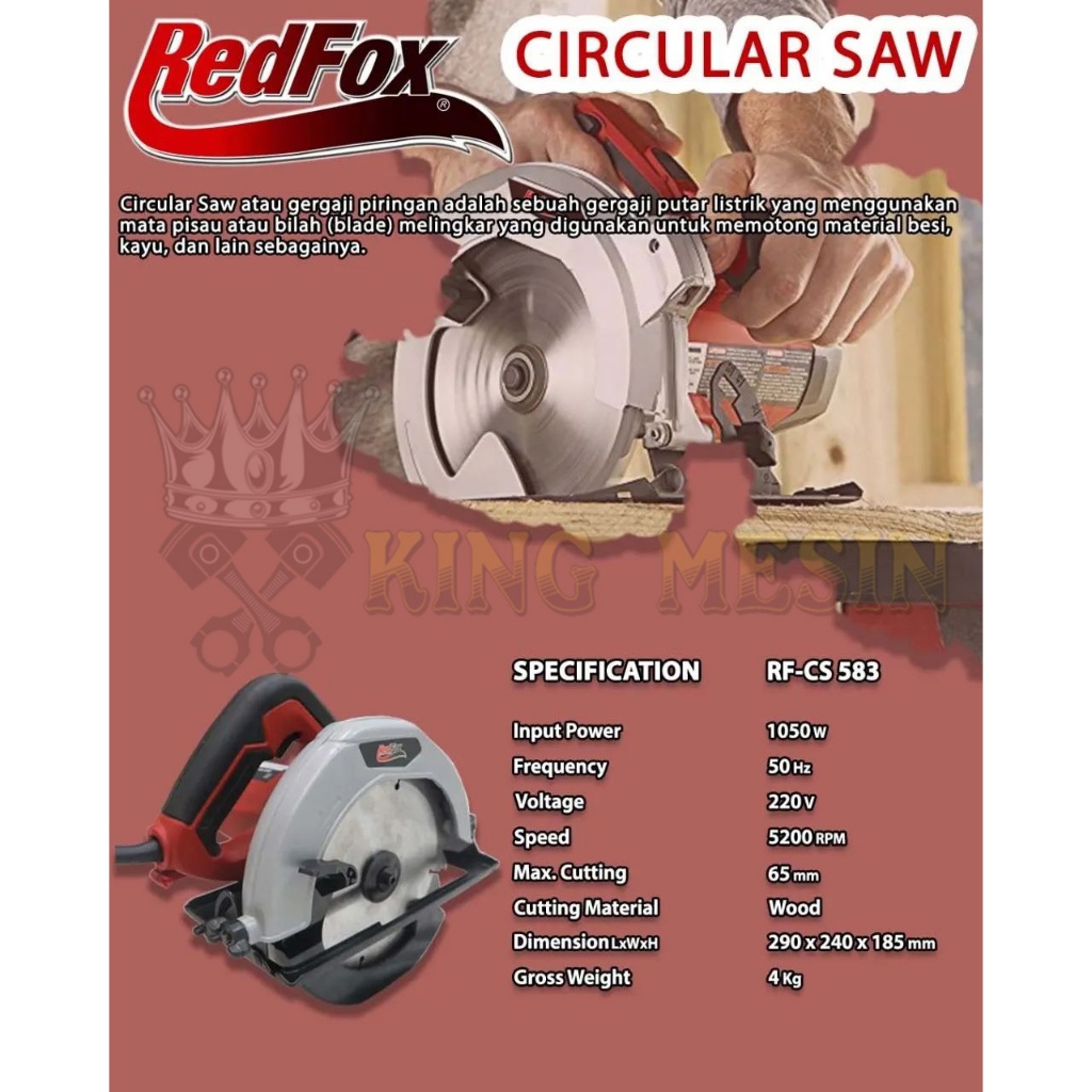 MESIN GERGAJI CIRCULAR SAW MESIN POTONG CIRCULAR SAW 7 INCH