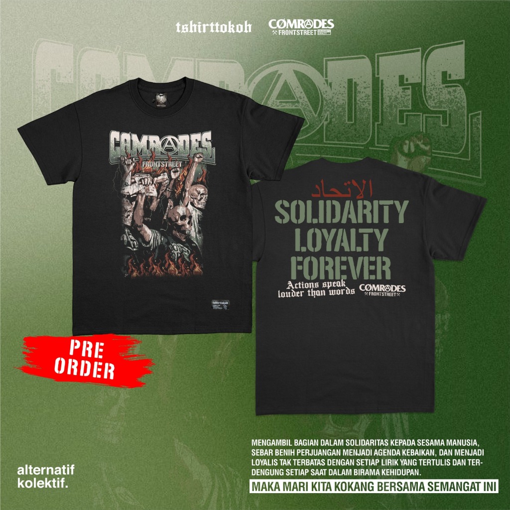 [HOT] Tshirttokoh - Kaos Comrades LOYALTY FOREVER Rebellion Rose