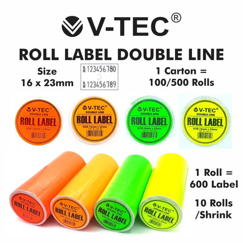 

V-TEC Roll Label Double Line