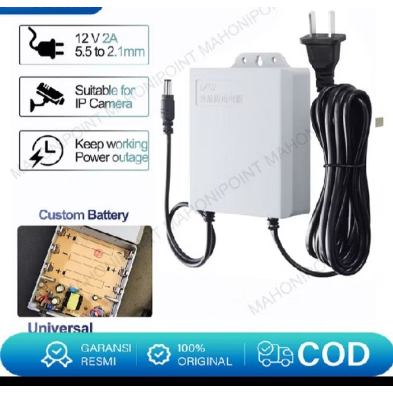 mini ups 2300 mah untuk backup router /cctv