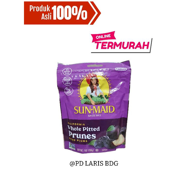

California Whole Pitted Prunes Sunmaid Brand 198gr / Prune /Dried Plums / Prune Lapis Legit
