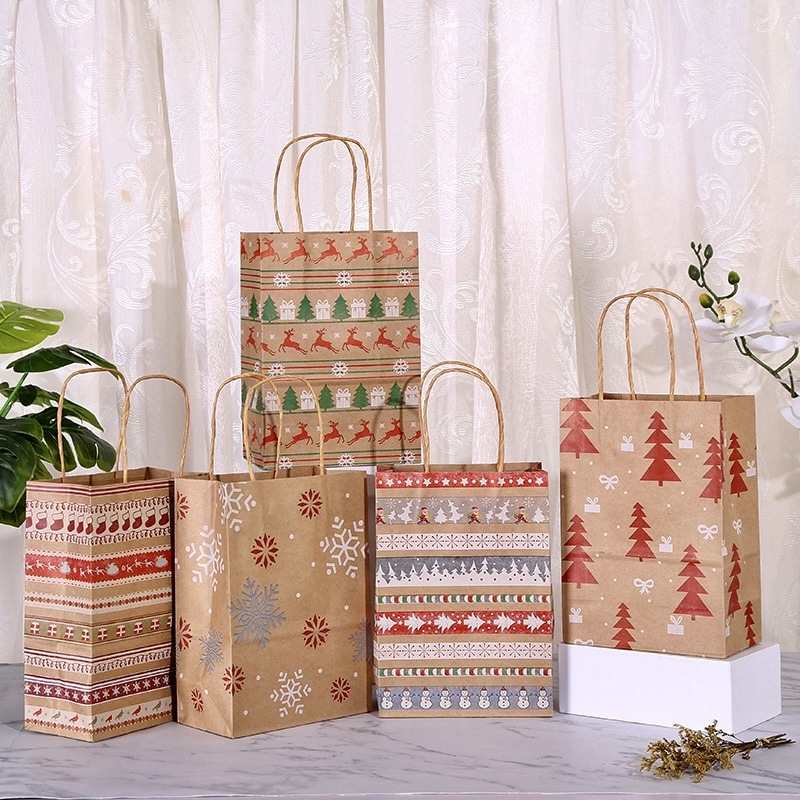 

Satuan-Paperbag Tas Kado hadiah Natal/ Tas goodiebag hamper souvenir Natal Christmas