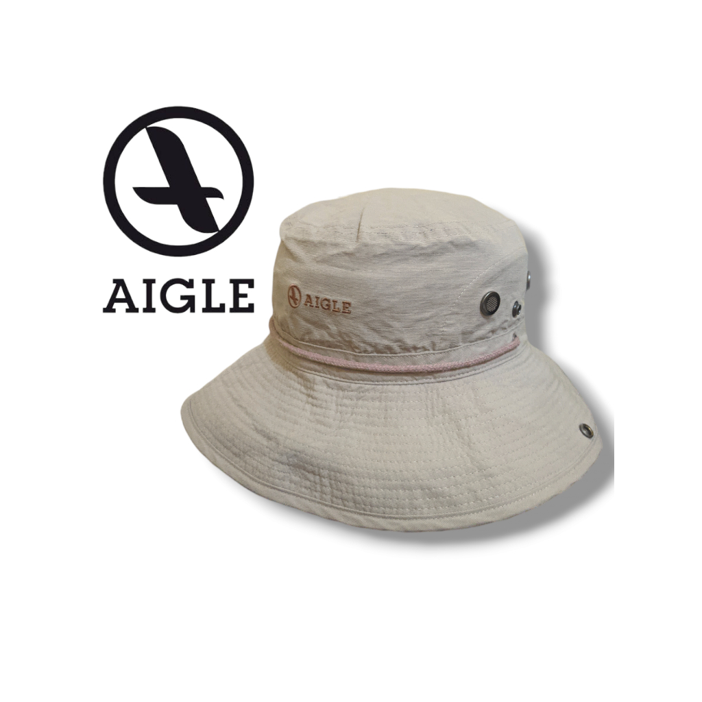 Aigle Beige Jungle Hat / Topi Rimba Aigle / Topi Outdoor Aigle / Topi Gunung Aigle