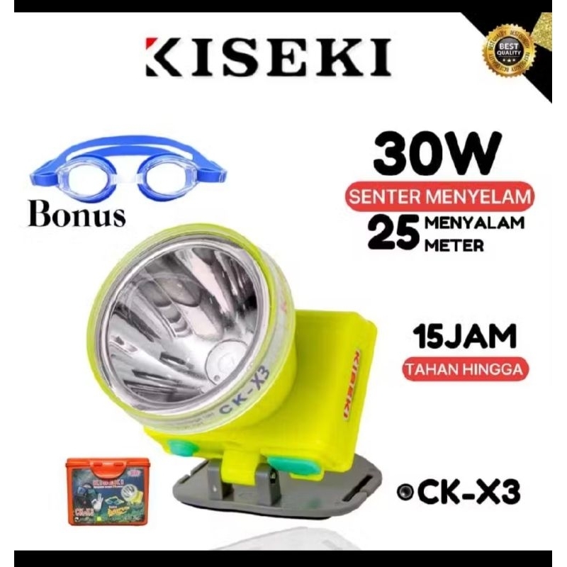 SENTER SELAM KISEKI  30 WATT CK X3 BONUS KACAMATA RENANG