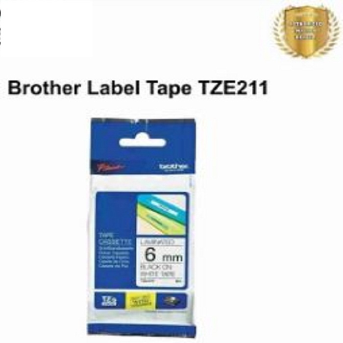 

Label Tape Brother TZE-211 6MM Black On White