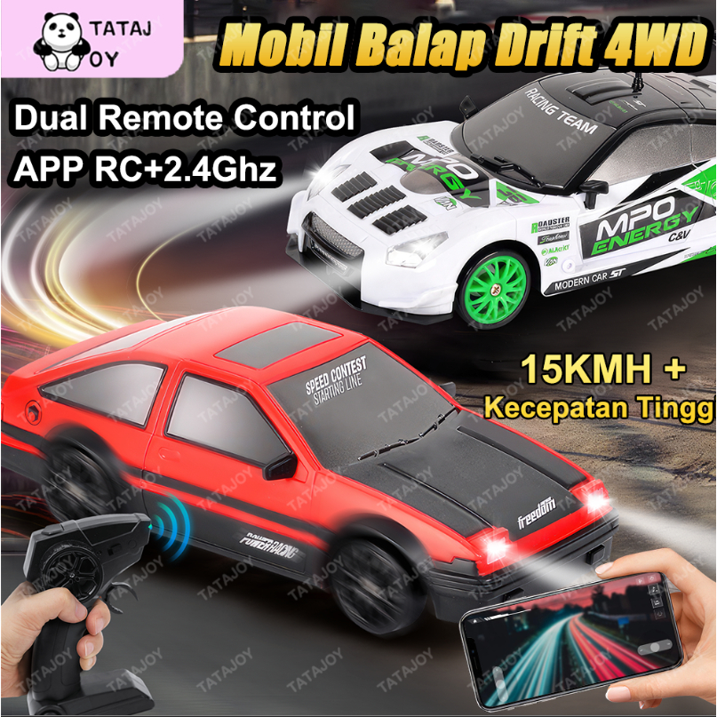 Tatajoy Mobil Remote Control Mobil RC Drift Mainan RC Racing anak 4WD Remot Balap RC SuperCar Racing