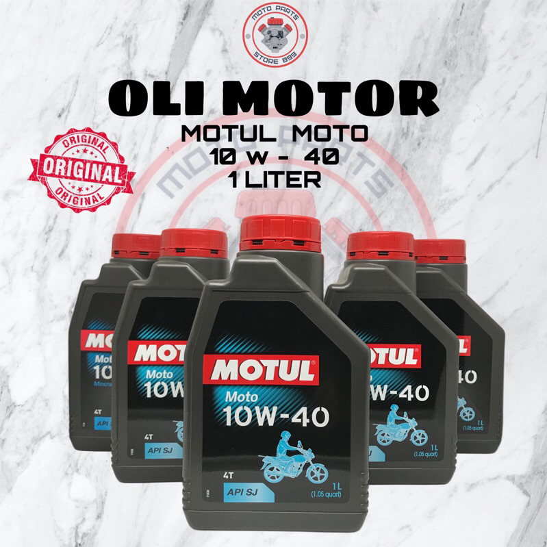 OLI MESIN MOTOR MOTUL MOTO 1L 10W-40 API SJ (ORIGINAL)