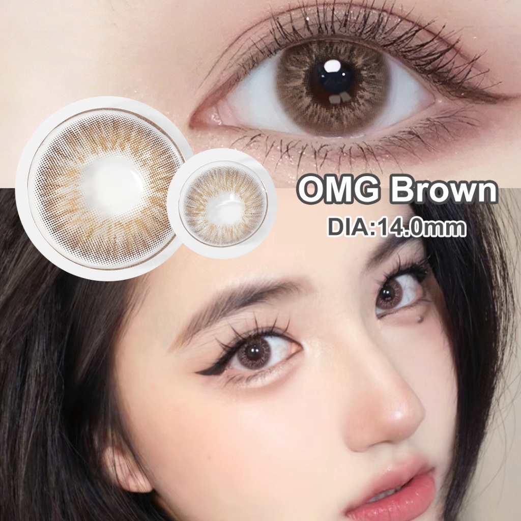 [0.00~-6.00]Magister Softlens 14~14.2mm Minus lensa mata softlens no ring natural 6Bulan Sepasang so