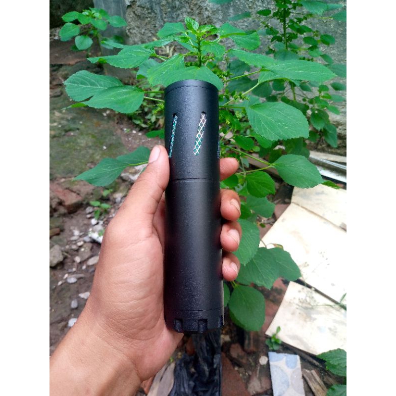perdam/silencer/alat utk memperkecil suara yg dihasilkan senapan model cNc dg od38 pjg 16cm dan tanp