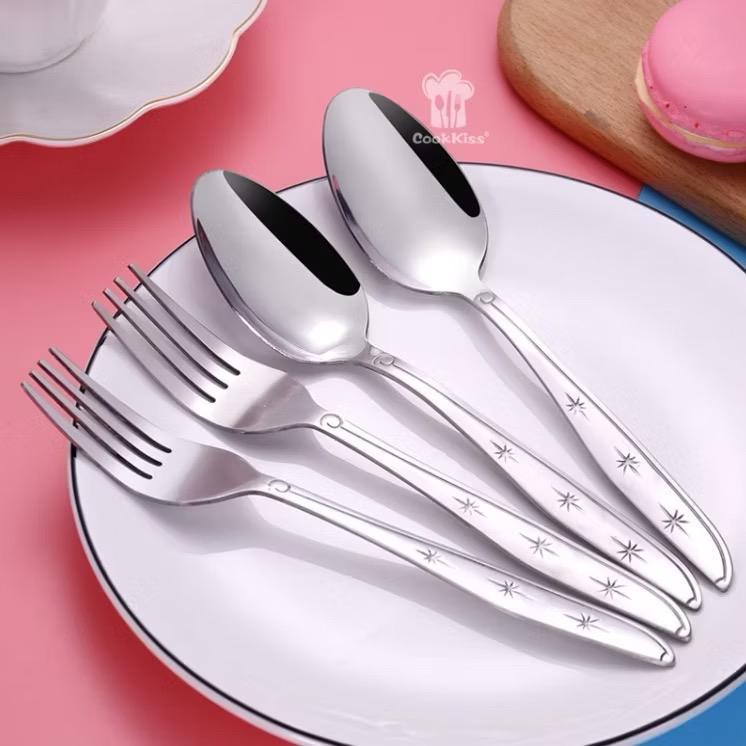 paket Selusin Sendok / Garpu 12 Pcs Alat Makan Selusin Polos Stainless Anti Karat