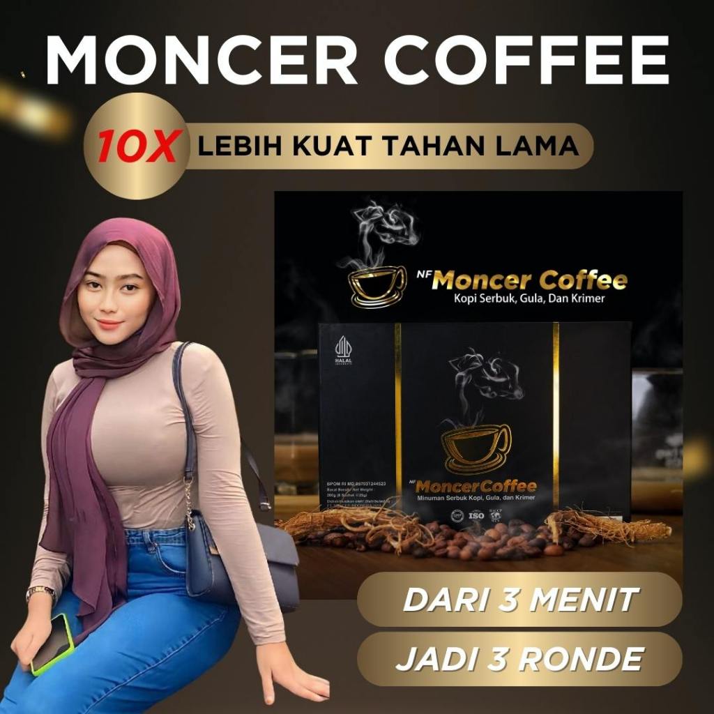

MONNCER KOPI 100% ORIGINAL NF OBAT KUAT RAMUAN HERBAL ALAMI ATASI MASALAH PRIA DI RANJANG HALAL BPOM