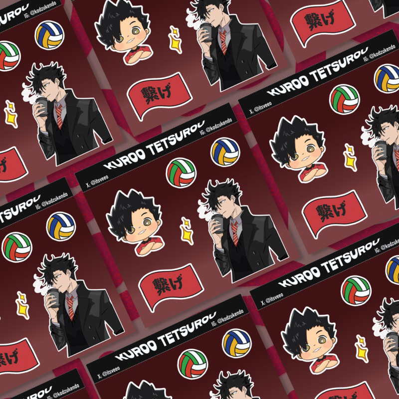 

Haikyuu Glitter Sticker - Kuroo Tetsurou