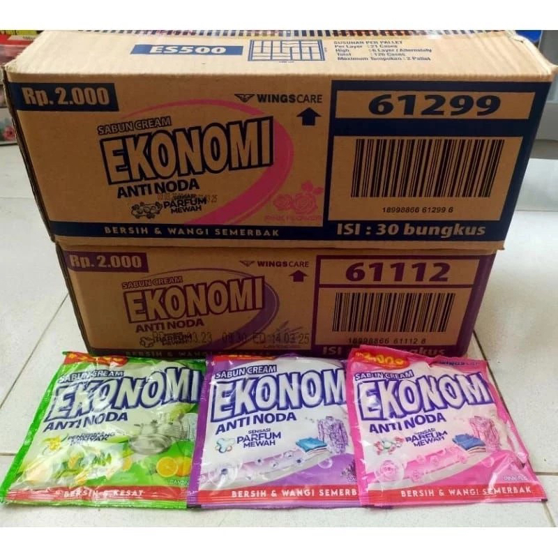 1 DUS SABUN EKONOMI ISI 30 PCS KEMASAN 2000