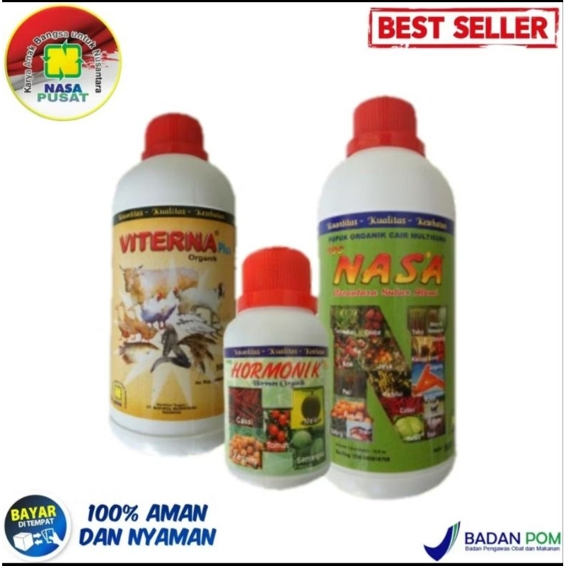 PAKET PETERNAKAN ORGANIK NASA LENGKAP (VITERNA, POC NASA DAN HARMONIK/ AGEN RESMI NASA
