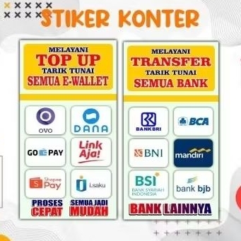 

STIKER MELAYANI TOP UP BISA & STIKER KONTER