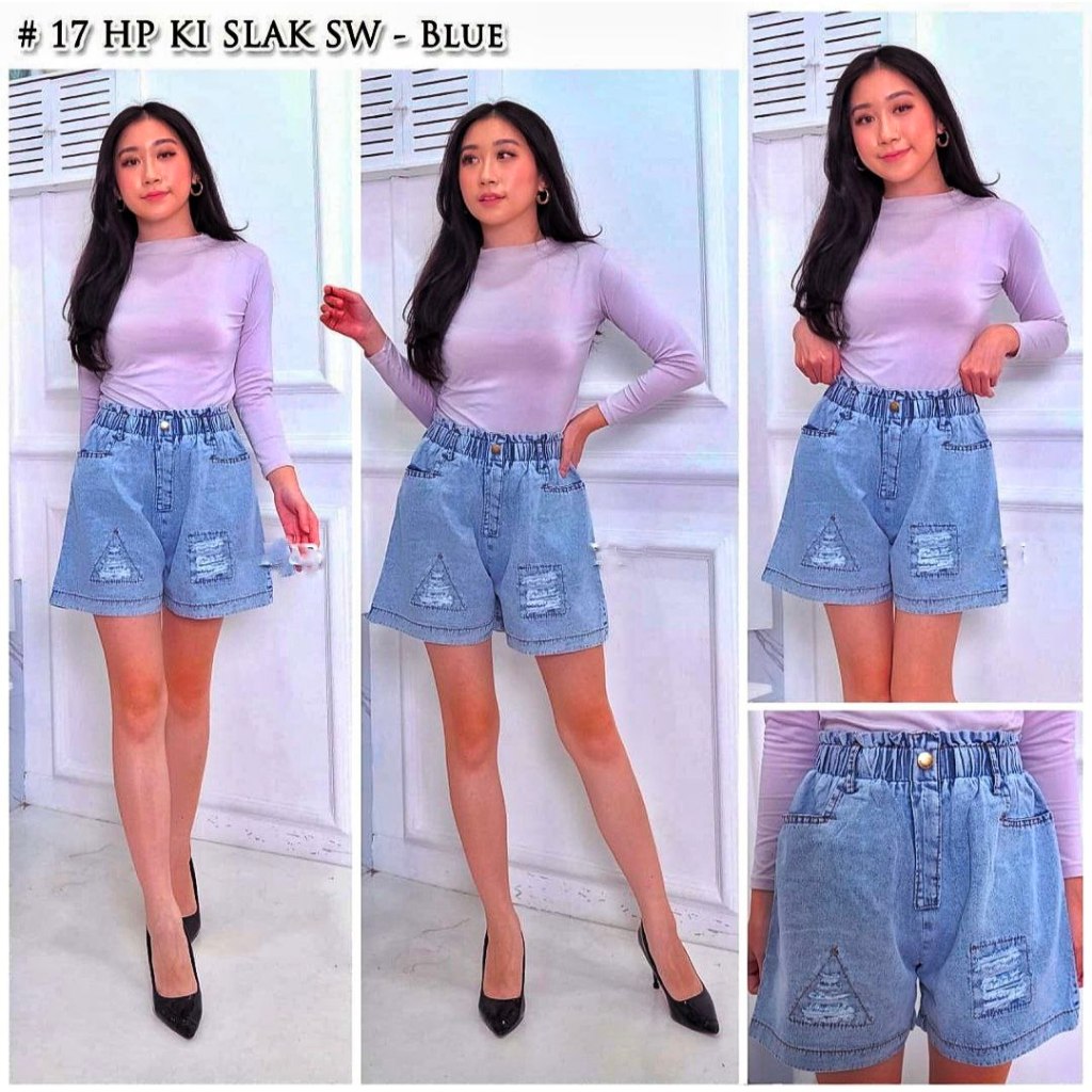 CELANA PENDEK JEANS WANITA KOREAN STYLE - HOTPANT JEANS KEKINIAN