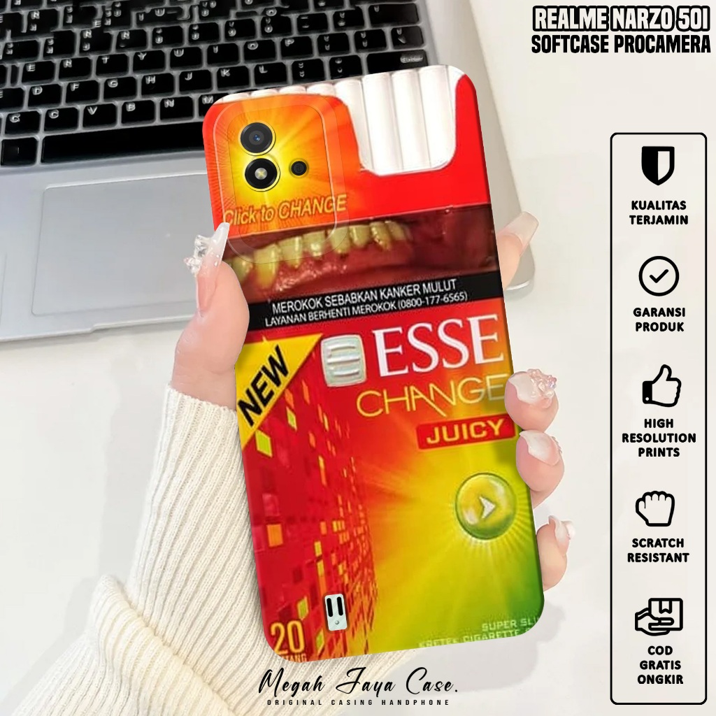 Softcase Hp Realme Narzo 50i - Case Realme Narzo 50i Motif ESS - Silikon Hp Realme Narzo 50i - Kondo