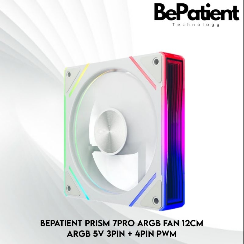 BePatient PRISM 7PRO ARGB Fan 12cm 5V 3PIN + 4PIN PWM